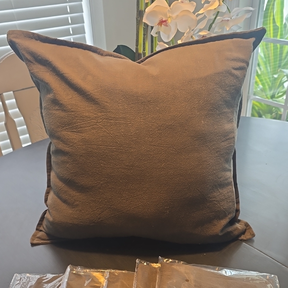 Army Green Accent Pillow Covers Six